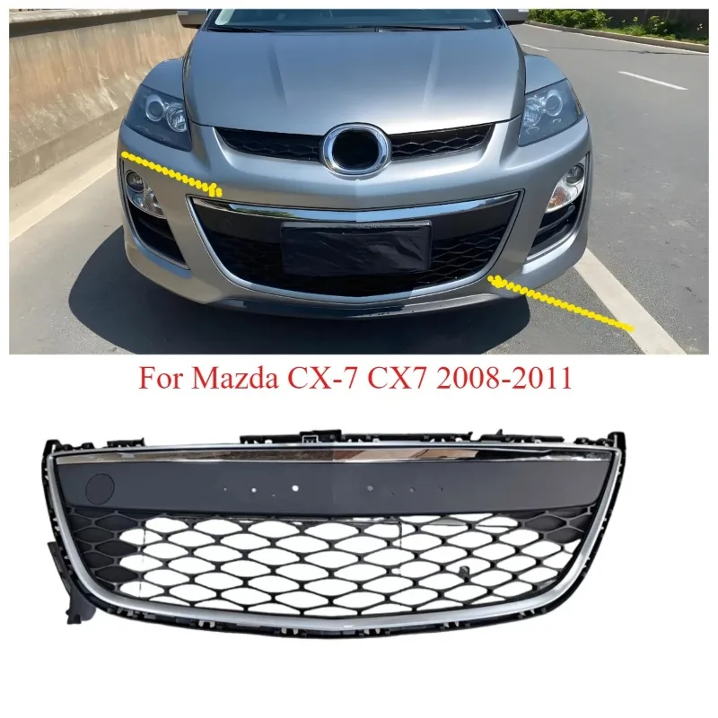 Front Bumper Grill Mask Radiator Grille for Mazda CX-7 CX7 2008-2011 Medium Net Racing Grills AUTO GRILLE