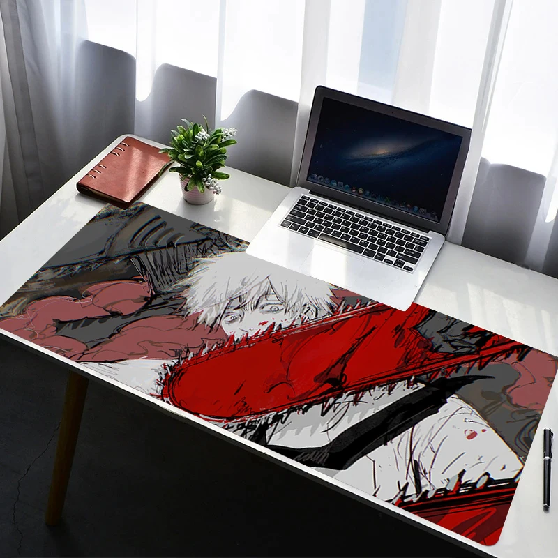 

Mouse Pad C-chainsaw Man Denji Laptop Rubber Extended Desktop Mat Computer Gamer HD Mousepad PC Gaming Accessories Keyboard Pad