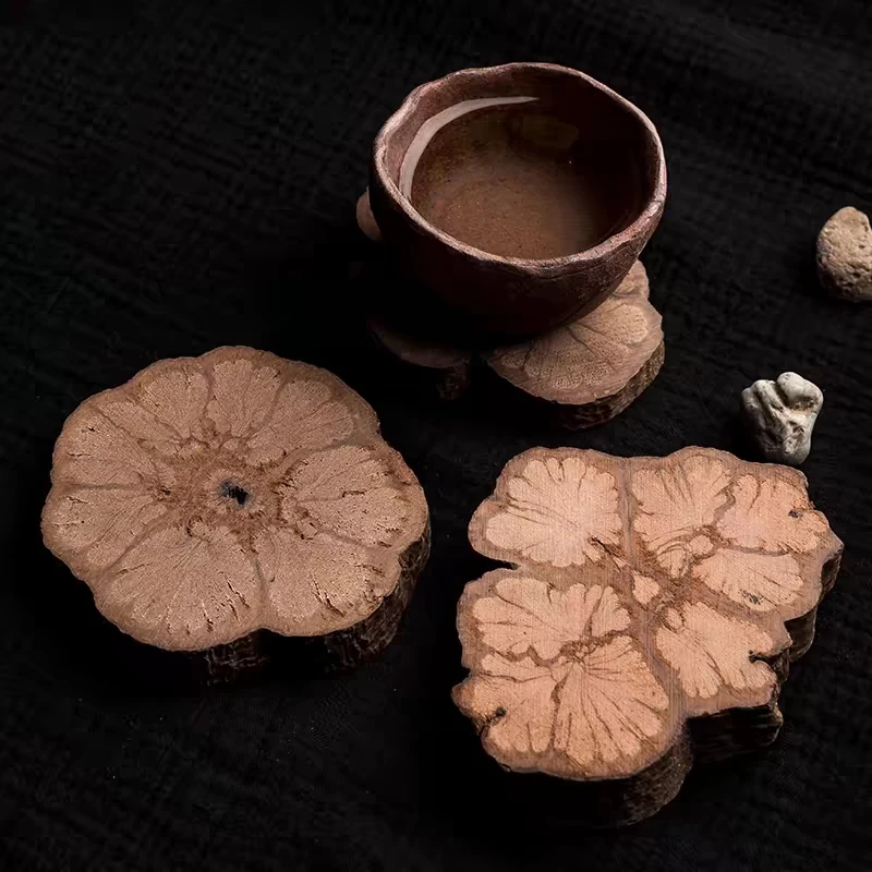 

Wood Coasters Table Cup Mat Kitchen Mat Pad For Bar Cocktail 1pcs 10-12cm (diameter) Wintersweet Wood Slices Barware