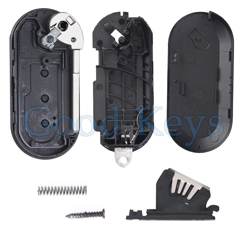 Casing Cangkang Kunci Jarak Jauh Fob untuk Fiat 500L Panda Ducato untuk Ram ProMaster 1500 2500 3500 Kota 2015 2016 2017 2018 2019 2020 2021