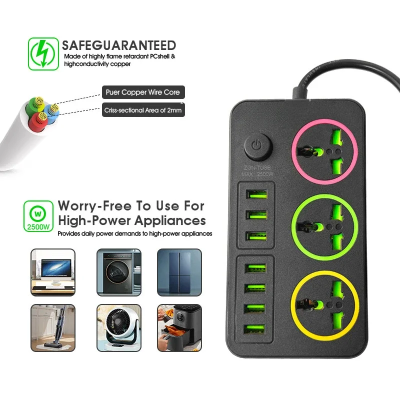 

1 шт. многофункциональная плата питания пористая с USB интеллектуальная коммутационная панель для дома и офиса плата источника питания высокой мощности