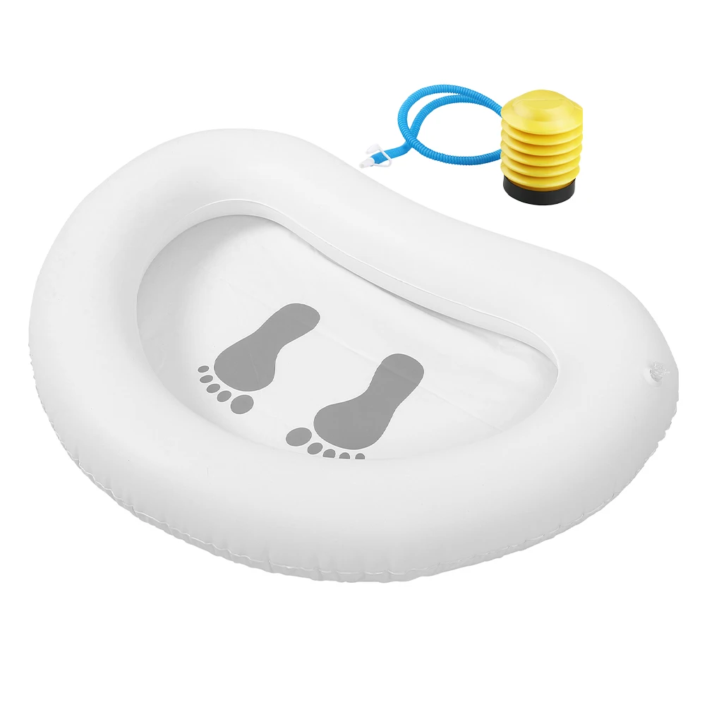 

Inflatable Foot Basin for Pool Entry Feet Cleaner Wash Basin Portable Tub Durable PVC Reduce Cleaning Time Foot Pool for Beach