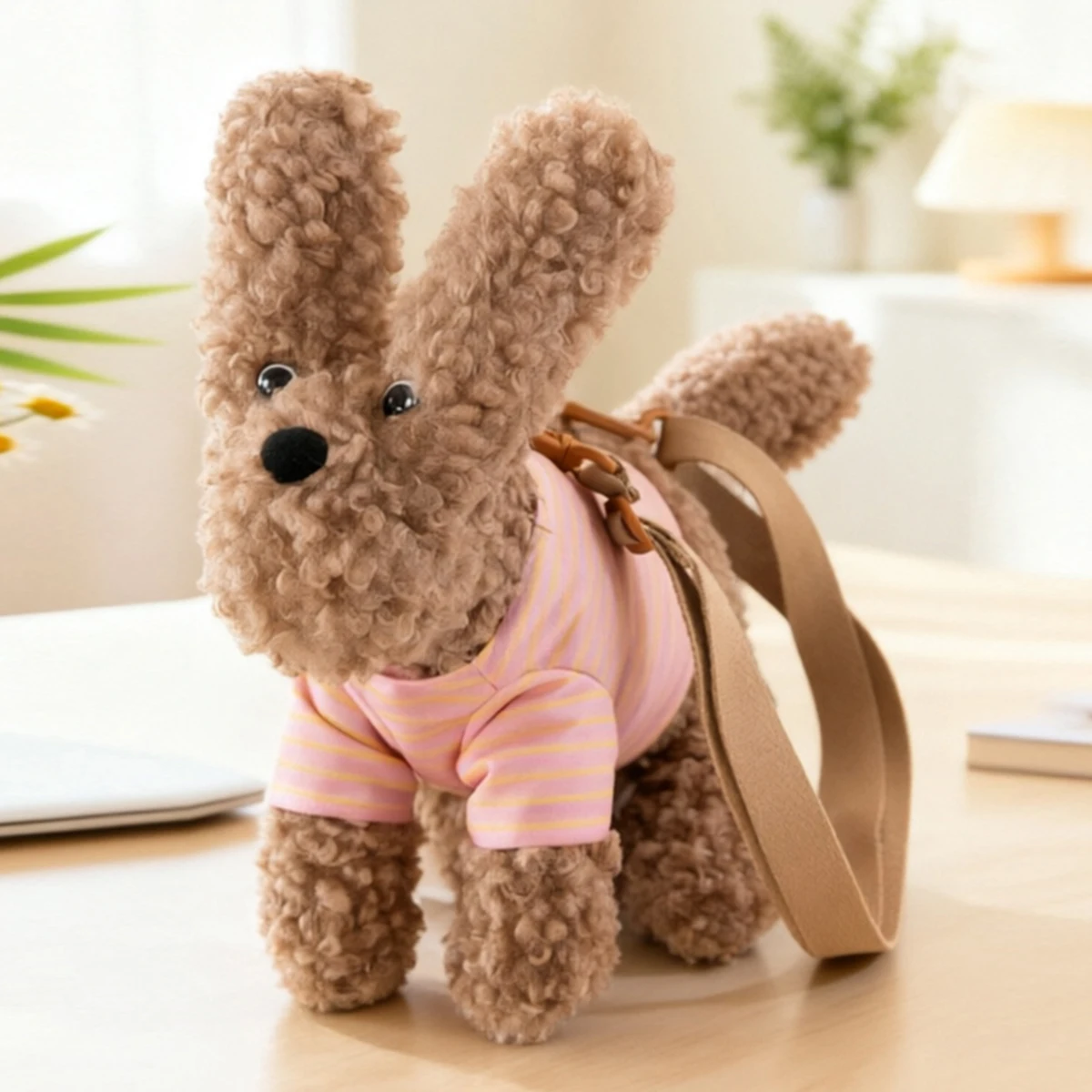 Cute Plush Puppy Backpack for Women, Bichon Style Backpack, Adorable Doll School Bag, Couple Style, Fashionable and Trendy for Students