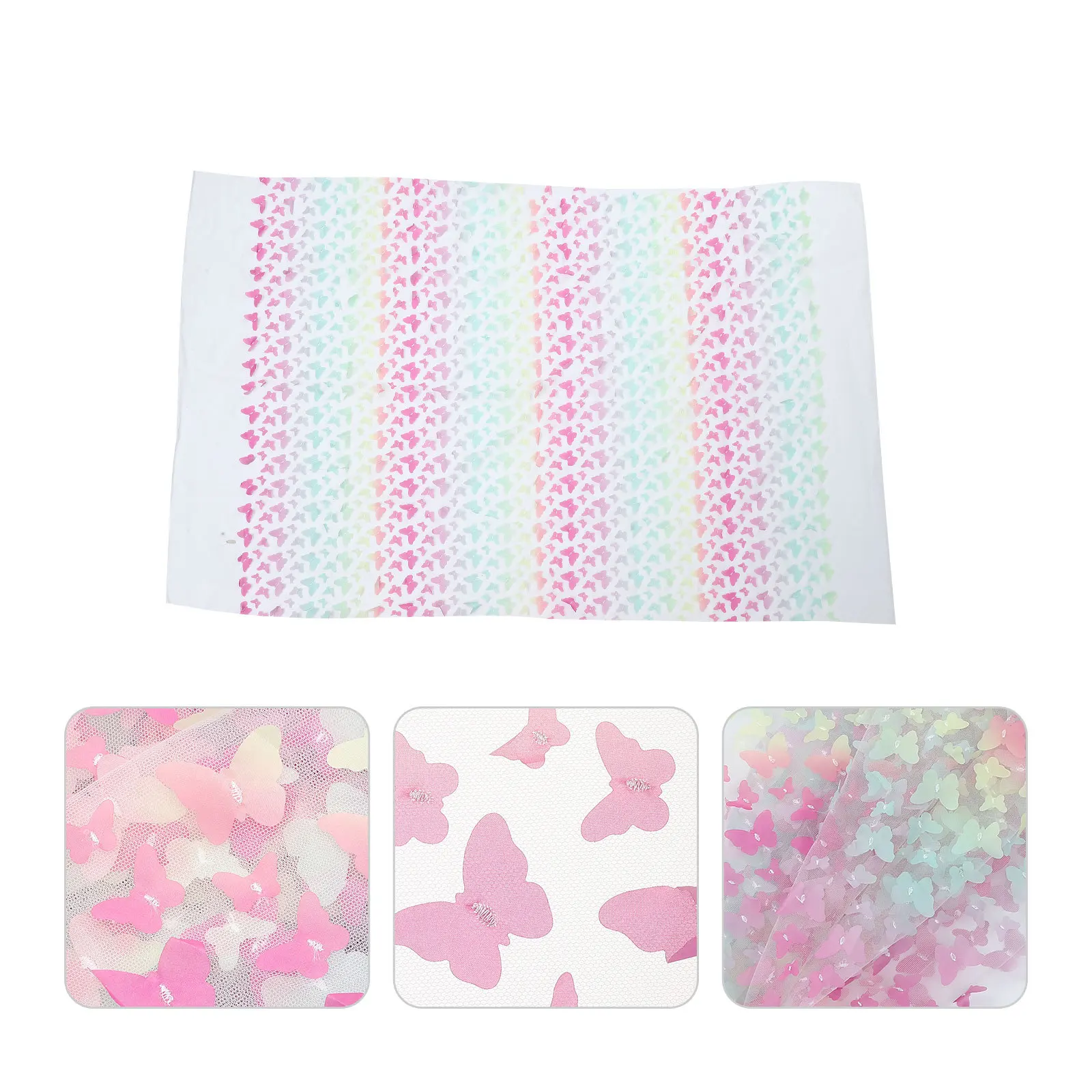 

Premium 3D Embroidered Butterflies Gauze Fabric Trim DIY Wedding Dress Lace Ribbon Embroidery Sewing Craft Embroidery Trim