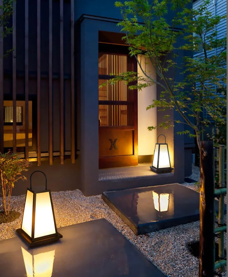 Solar Garden Lights Outdoors LED Villa Lawn Waterproof Japanese Floor Lamps Park Landscape New 2024 Chinese Lightings Decoration