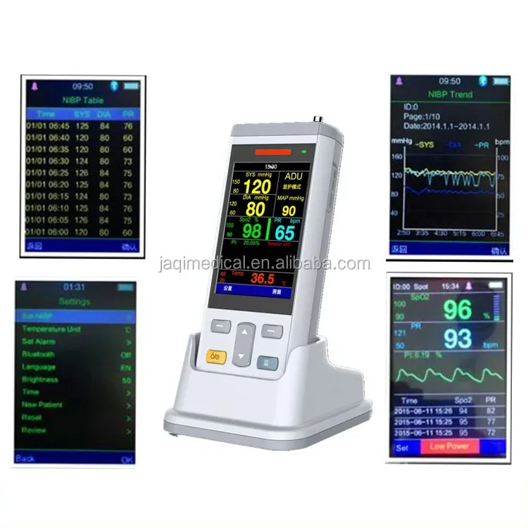 JQ-VT200A handheld 3.5inch vital sign device  for Neonatal,pediatric and adult patients