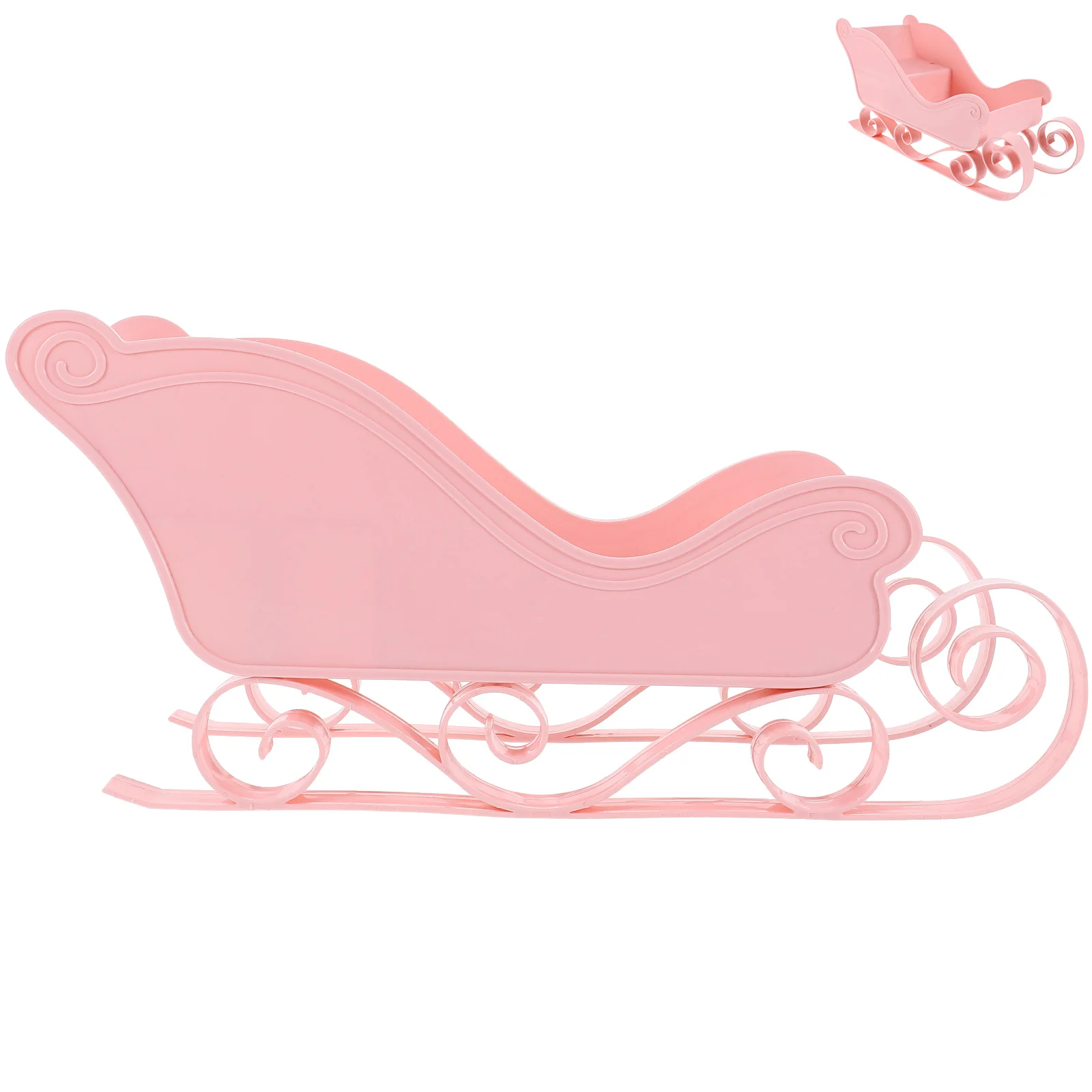 

1pc Christmas Tree Ornaments Mini Sleigh Decor Plastic Village Tabletop Sleighs Party Gifts Exquisite Adornment Christmas