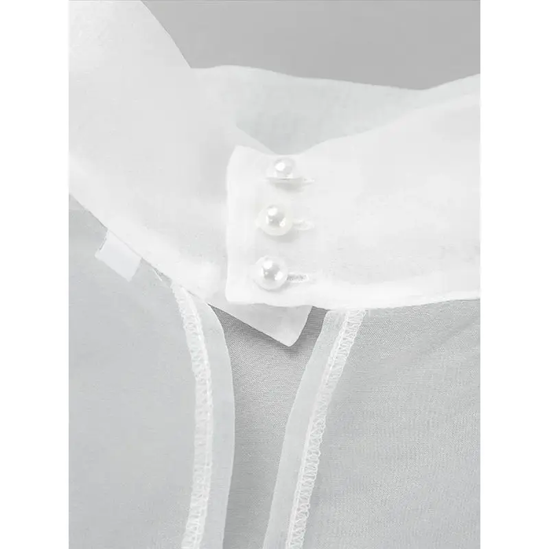 

Прочный повседневный топ для женщин с прозрачным сетчатым дизайном для осеннего сезона