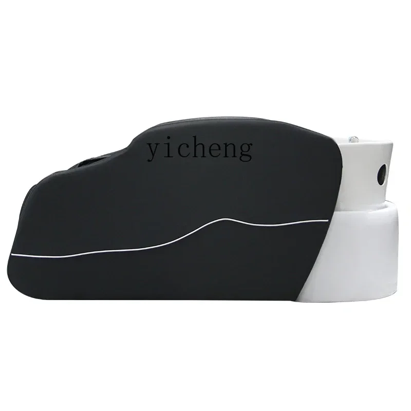 ZZTQH ceramic basin intelligent massage shampoo bed barber shop special hair salon fumigation massage hair treatment shampoo bed