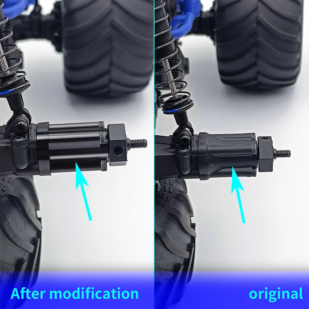 YEAHRUN Manicotto dell'asse posteriore in lega di alluminio per parti di aggiornamento della tazza posteriore dell'auto cingolata 1/18 Mini LMT 4WD RC