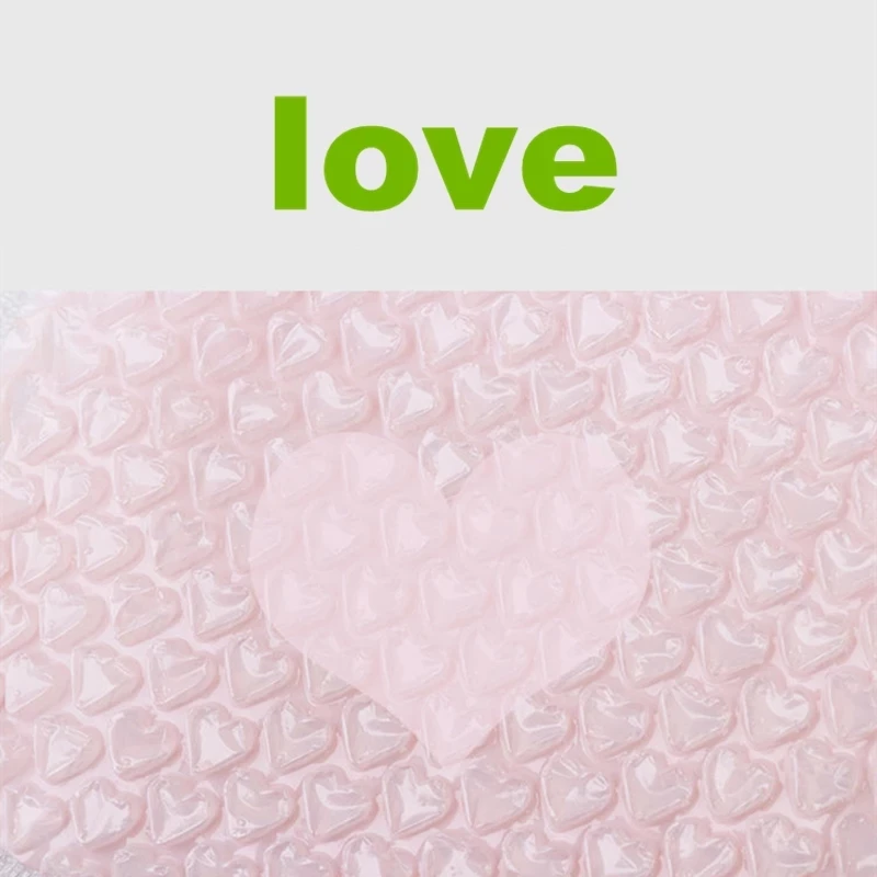 100pcs Love Heart Shaped Bubble Mailers Envelope Protective Wrap Plastic Shockproof Bag Foam Packing Bags Cushioning Bag