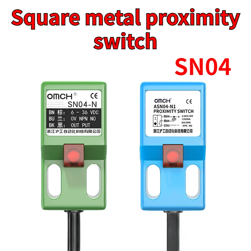 1PCS SN04-N2 SN04-P SN04-P2 Y1 Y2 D1 D2 NPN PNP NC NO Metal detection sensor SN04-N Proximity switch for metal inspection