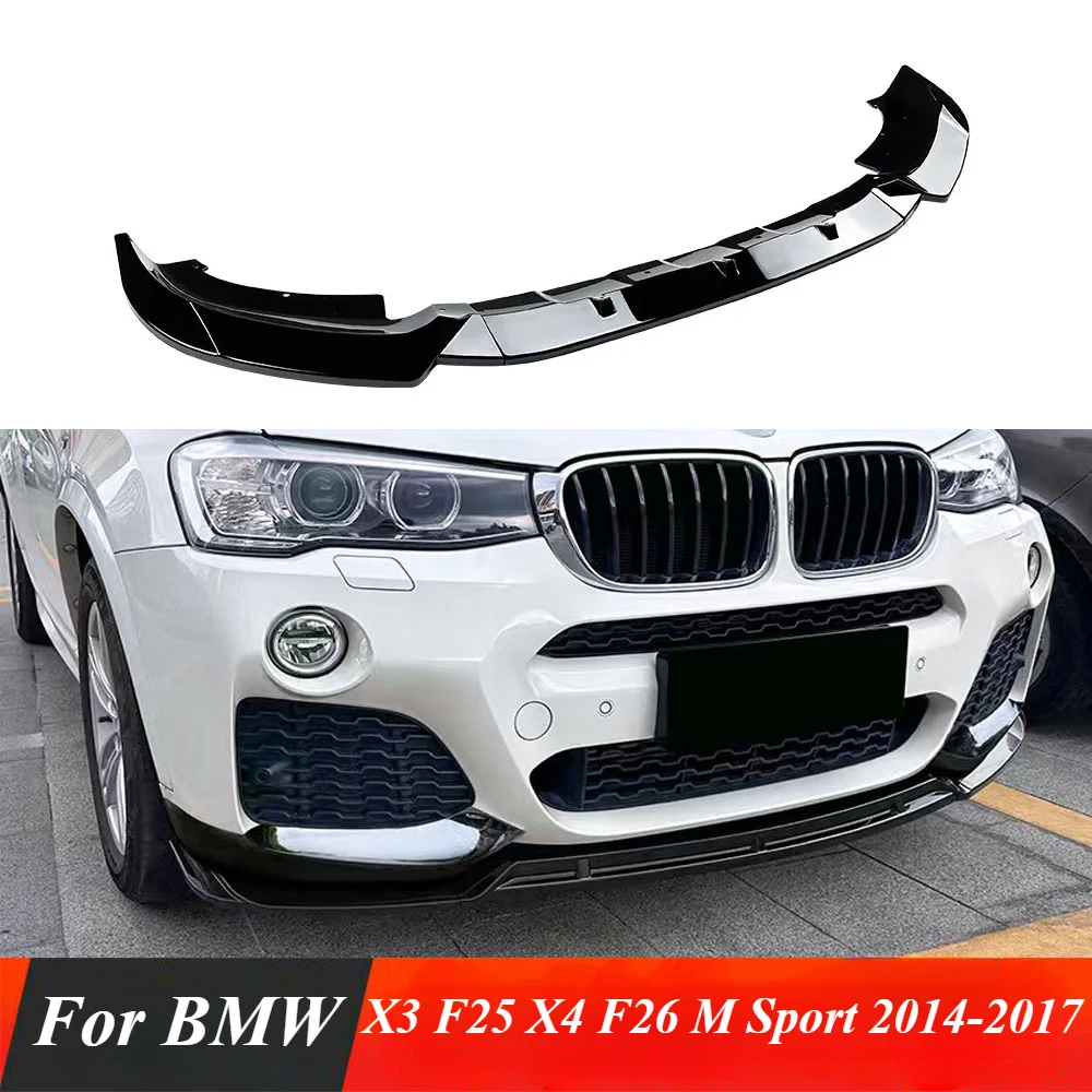 

Front Bumper Lip Spoiler Splitter Diffuser For BMW X3 F25 X4 F26 M Sport M40i xDrive 20i 28i 30i 35i 20d 30d 35d 2014-2018