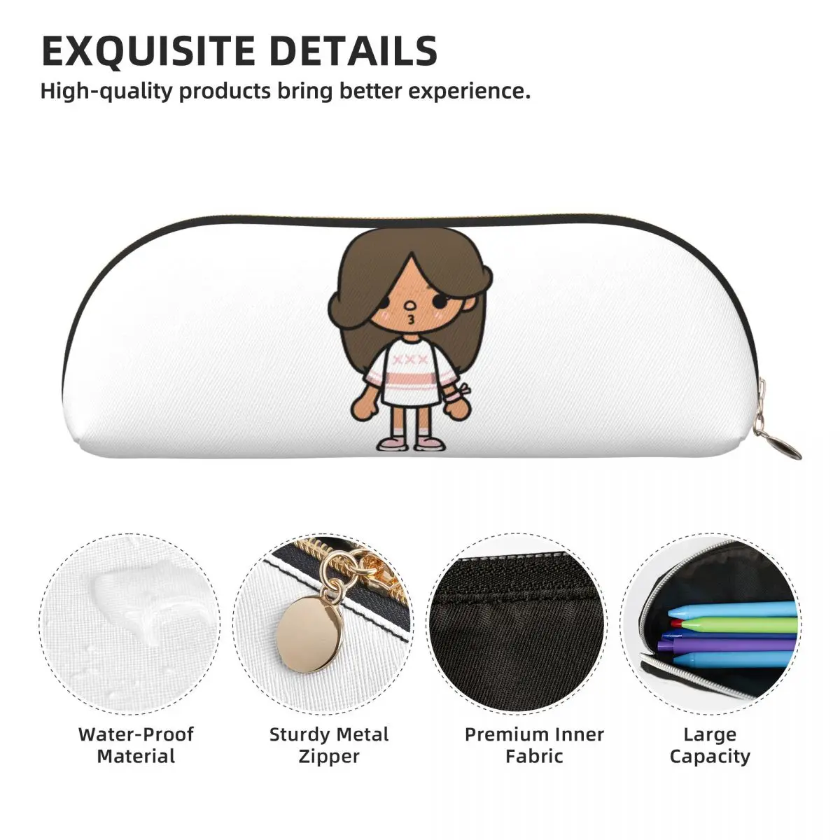 Toca Life Box - Toca Boca かわいい鉛筆ケース 鉛筆ポーチ 収納文具用品 ペンボックス 鉛筆バッグ 学生ギフト用