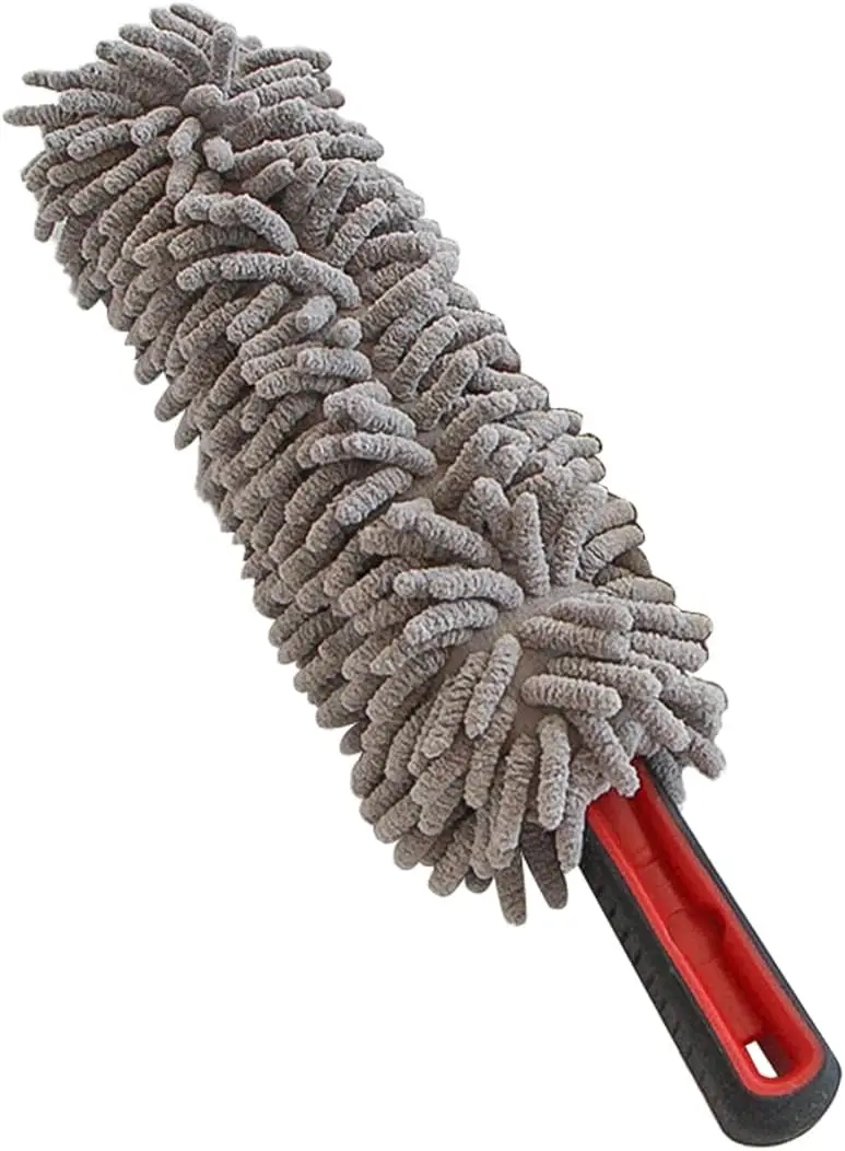 Car Wheel Brush,  Detailing Wash Brush Duster  Scratch Free with Long Handle Ergonomic , Gift for Men Car Guy,  for Cleaning Veh