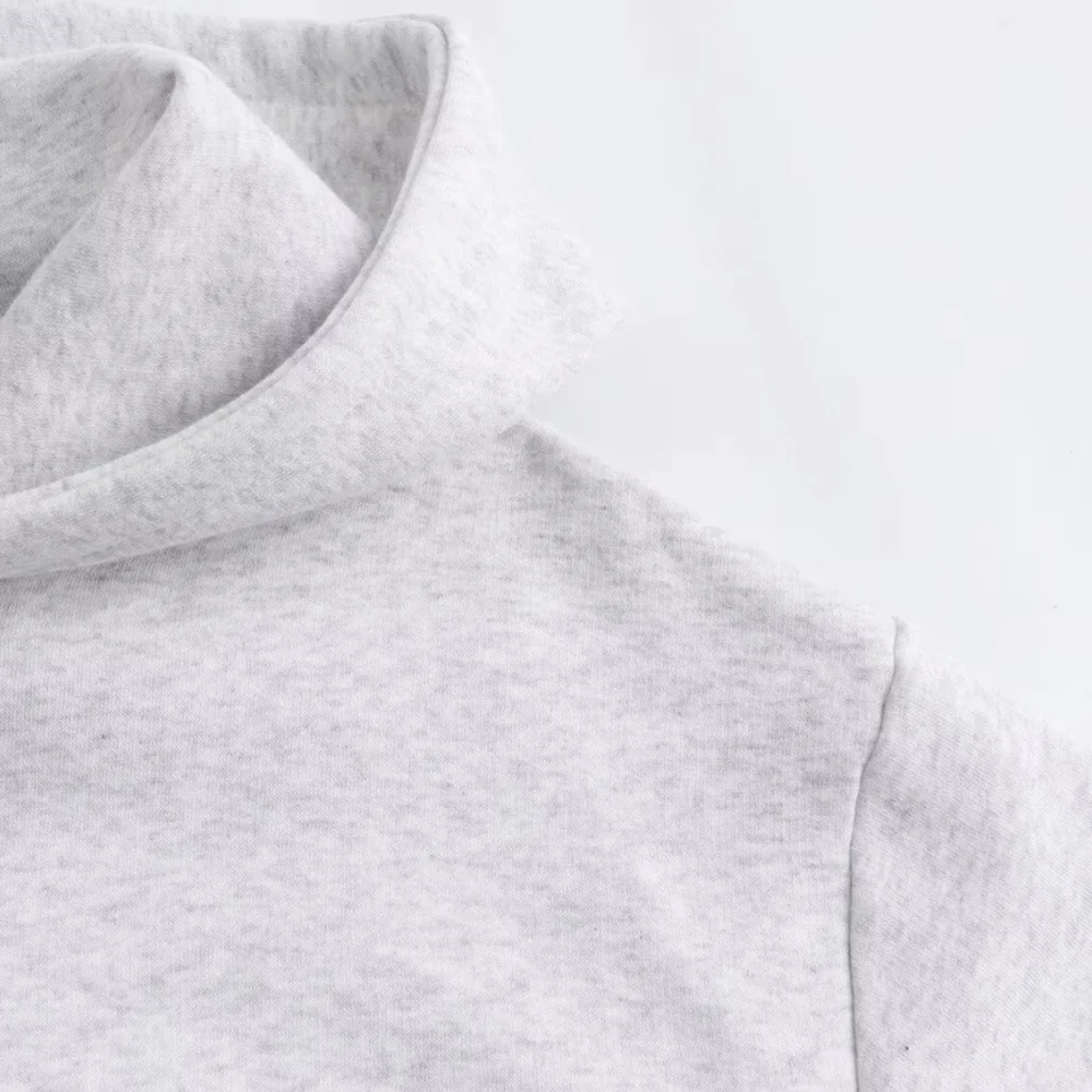 Women's Seam Loose Top Round Neck Long Sleeve with Hat Splicing Pocket Autumn/Winter New Fashion Hoodie