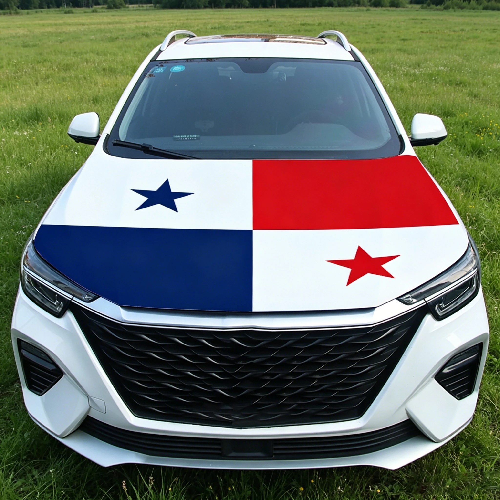 National Panama Flag Car Engine Hood Cover Nationals Flag For Vehicle Decoration