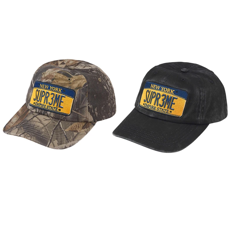 American Style Baseball Cap Worn-In Washed SS25 License Plate Curved Bill Hat Cotton round Top Unisex Winter Fashion Cap