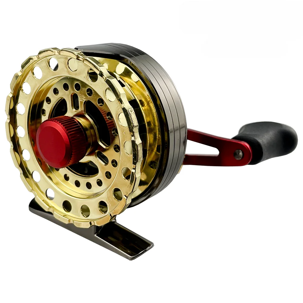 Ghotda High Quality Fly Fishing Reel Large Arbor Metal Raft Fishing Reel Right Left Hand-Changed for Ice Fishing Winter Drag10KG