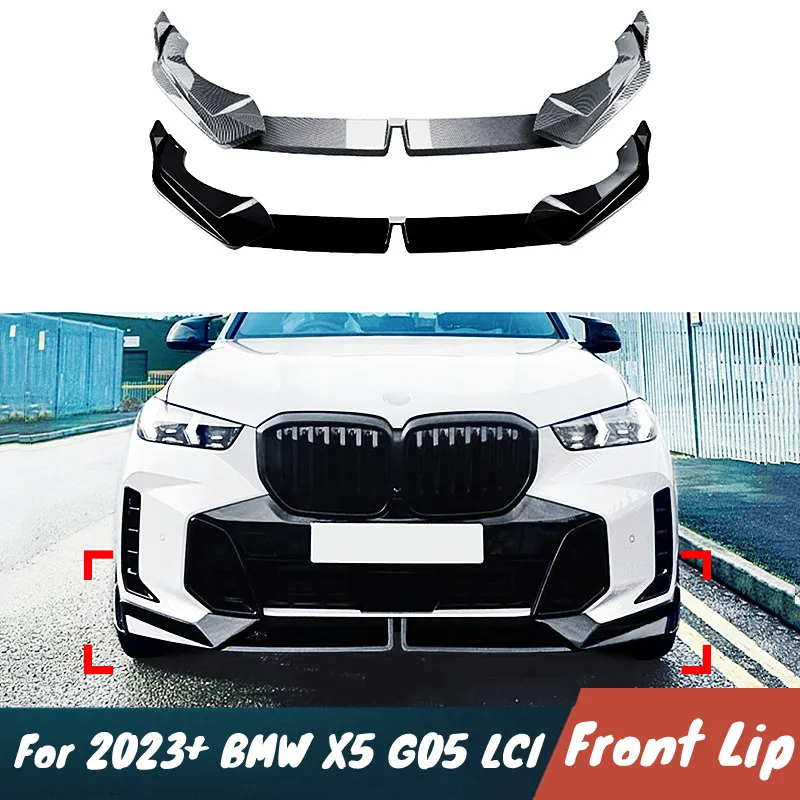 

For 2023+ BMW X5 G05 LCI M Sport Car Front Bumper Splitter Lip BodyKit Diffuser Protector Guard Exterior Tuning Car Accessories