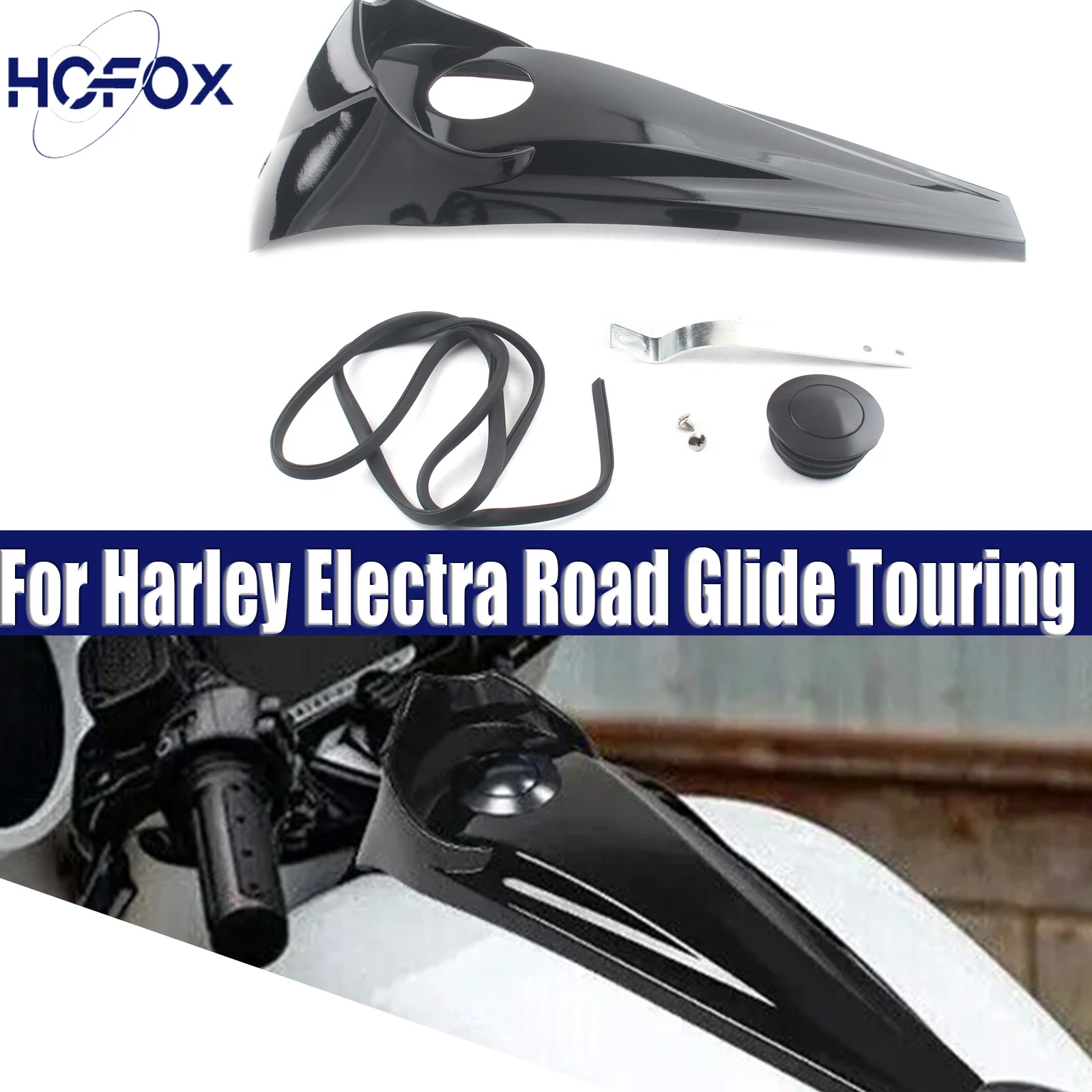 

For Harley Electra Road Glide Touring 2008-2023 Dash Fuel Console+Gas Tank Cap Cover