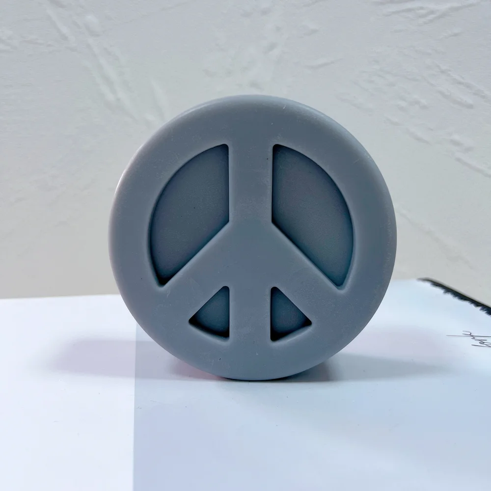 

Round Peace Symbol Soy Wax Candles Silicone Mould Home Decor Circle Peace Sign Candle Mold