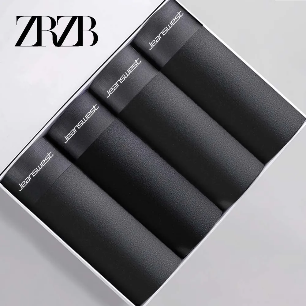 2/4 Pcs Men's Panties Soft Touch Men's Clothing Solid Color Men Underpants Smooth Touch Breathable Boxers Man