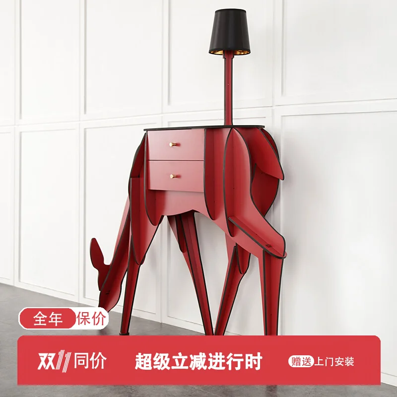 

Deer living room entrance cabinet opposite the door French modern light luxury high-end entrance table designer