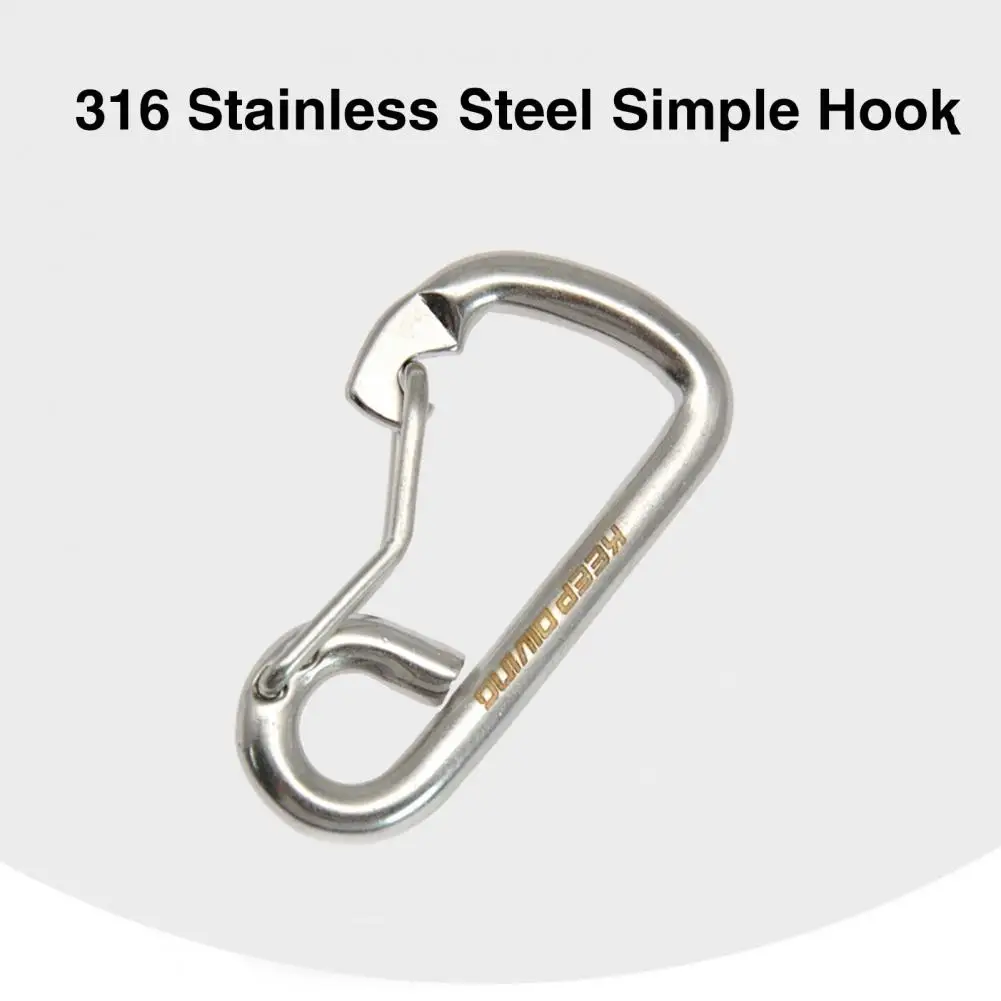 Durable Diving Buckle Accurate Rebound Bending Hook Simple to Use Wear-resistant Diving Carabiner Buckle  Multipurpose