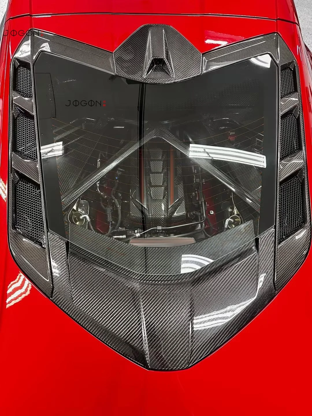 For Chevrolet Corvette C8  Stingray Coupe E-Ray Coupe Z51 Coupe 2020 2021 2022 2023 2024 2025 Carbon Fiber Engine X Brace Trim