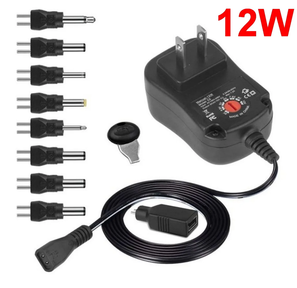 12W reverse polarity AC Adapter For Casio Keyboard Pianos DC 6V 7.5V 9V 12V 0.5A 1A Guitar Pedal Effects Power Supply Converters