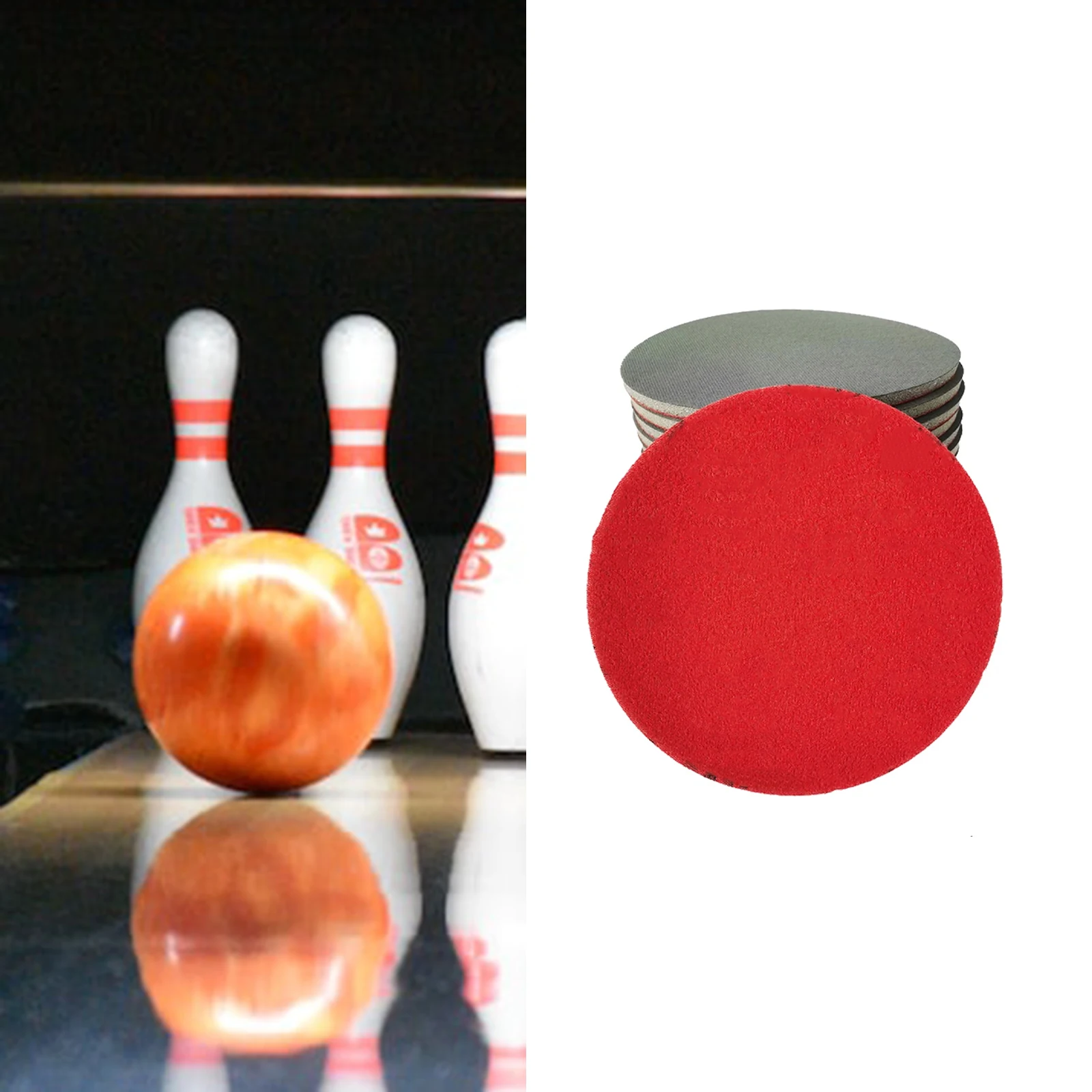 Ball Polishing Discs Bowling Sanding Pads 8 Grit Levels Remove Scratches Deep Polishing Deep Cleaning Bowling Ball Maintenance
