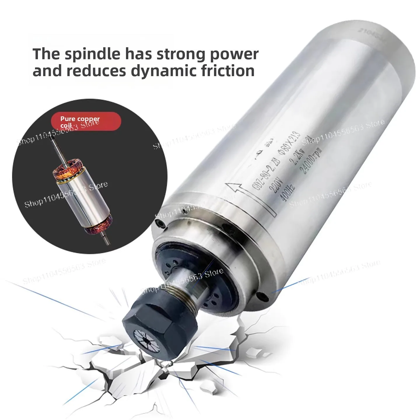 Engraving Machine Water Cooled Spindle Motor 800/1.5/2.2/3 2/5.5 KW High Speed Electric Spindle Carving Stone