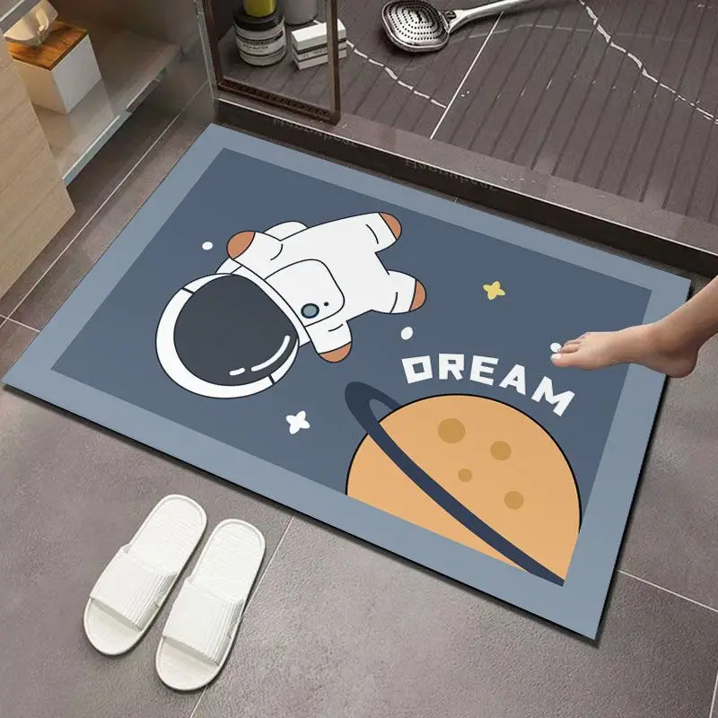 VIKAMA dessin animé diatomée boue cuisine salle de bain tapis de sol porte d'entrée tapis porche balcon couloir tapis antidérapants décor à la maison couverture