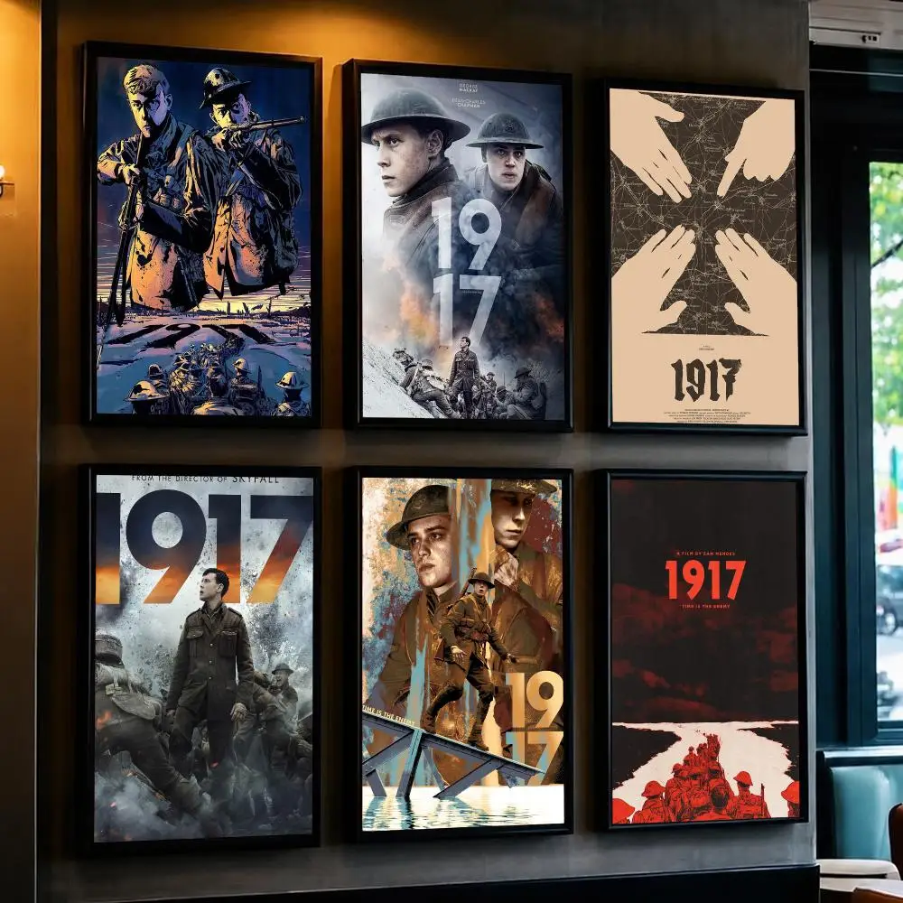 classic movie undefined-1917-undefined Poster Minimalist Wall Sticker for Cafe Office Bar Home Decor and Gift