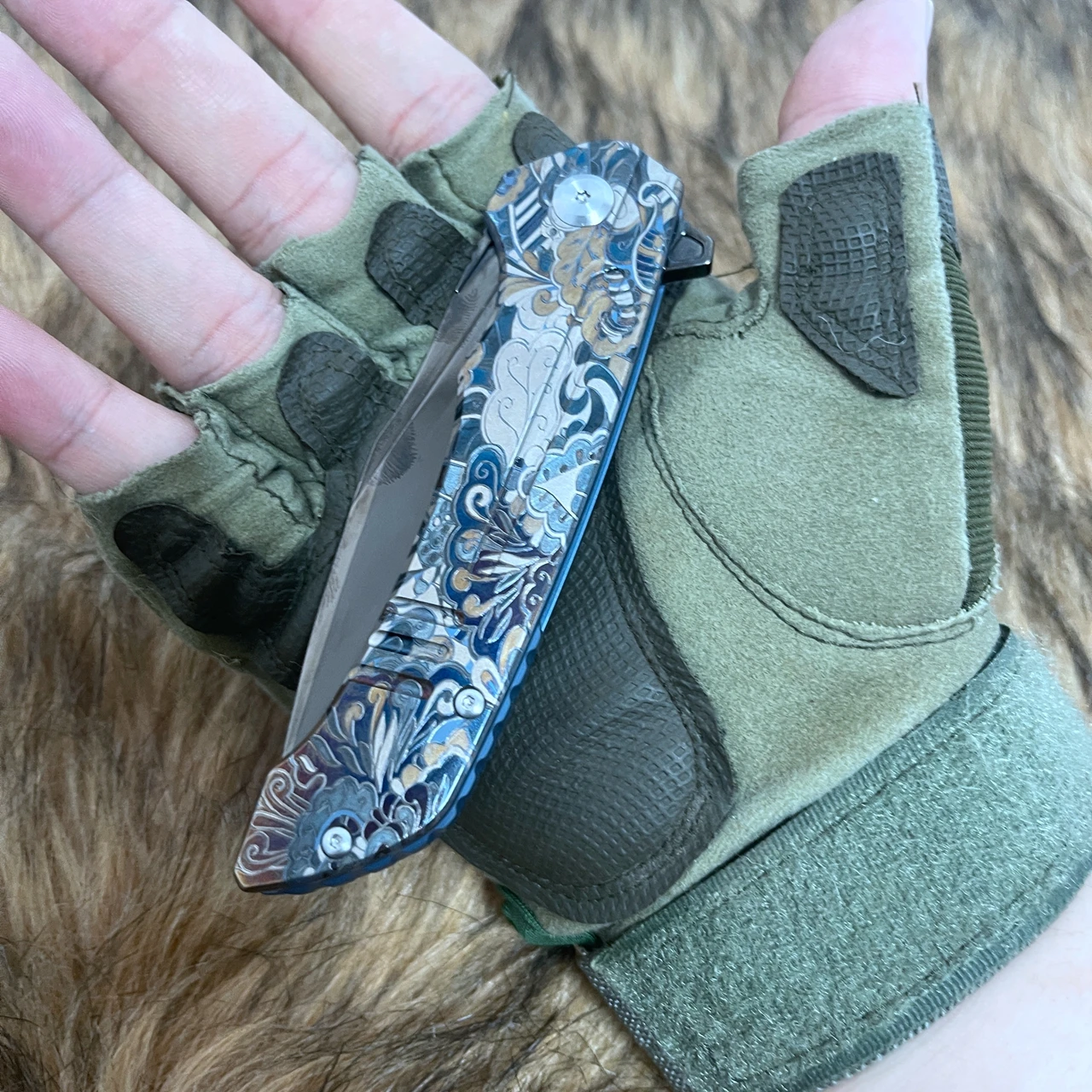 Delta Desert Wolf CPM-S125V Folding Knife Lindsay TC4 titanium Handle  Outdoor Camping Hiking EDC Survival Tool Collection Gift