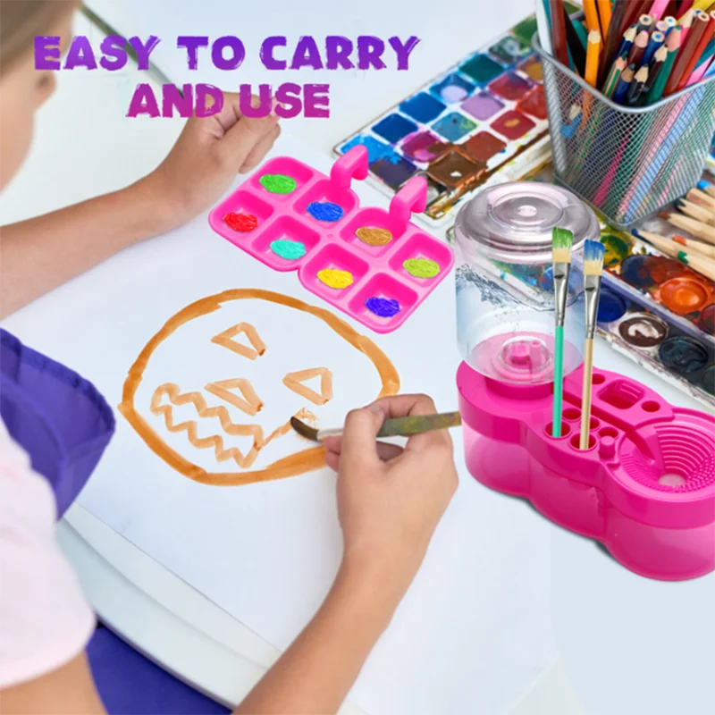 Lave-pinceau à peinture avec bouton de vidange, dispositif de nettoyage des pinceaux, Circulation automatique de l'eau pour pinceau de peinture acrylique à base d'eau