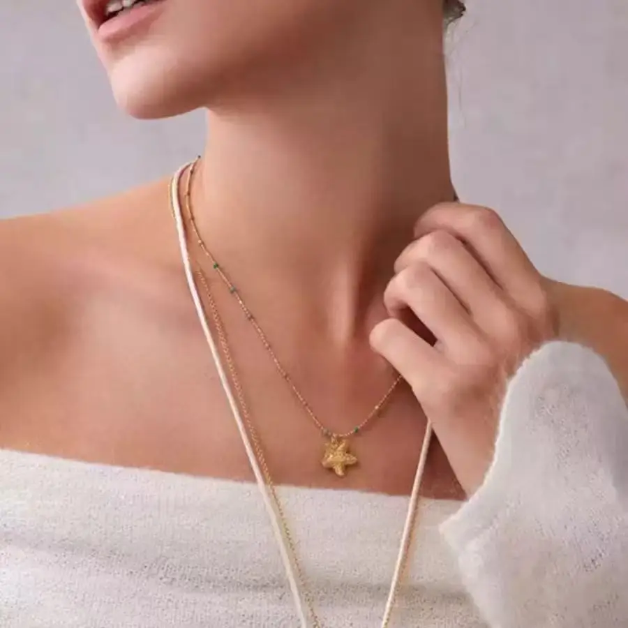 

Jenny&dave Starfish Necklace Pendant Collarbone Chain Jewelry Necklace Necklaces For Women