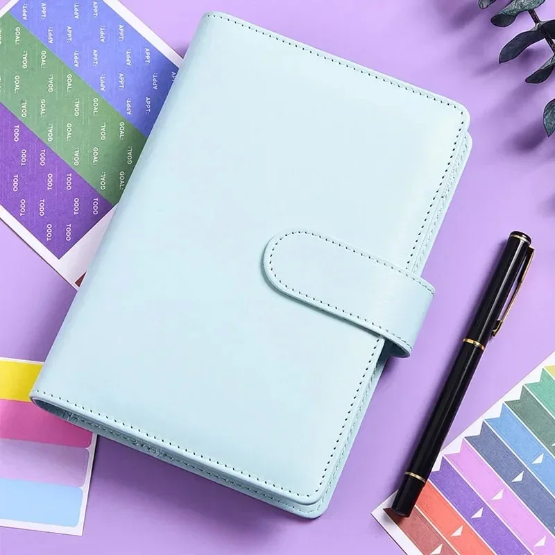 2024 A6 Binder Budget PU Leather PlannerPockets Expense Budget Sheets Notebook Cash Envelope Organizer System with Clear Zipper