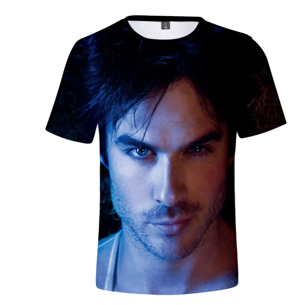 Serie TV The Vampire Diaries damomo Salvatore helen johnson ryan Salvatore 3D T-Shirt uomo/donna T-Shirt manica corta vestiti