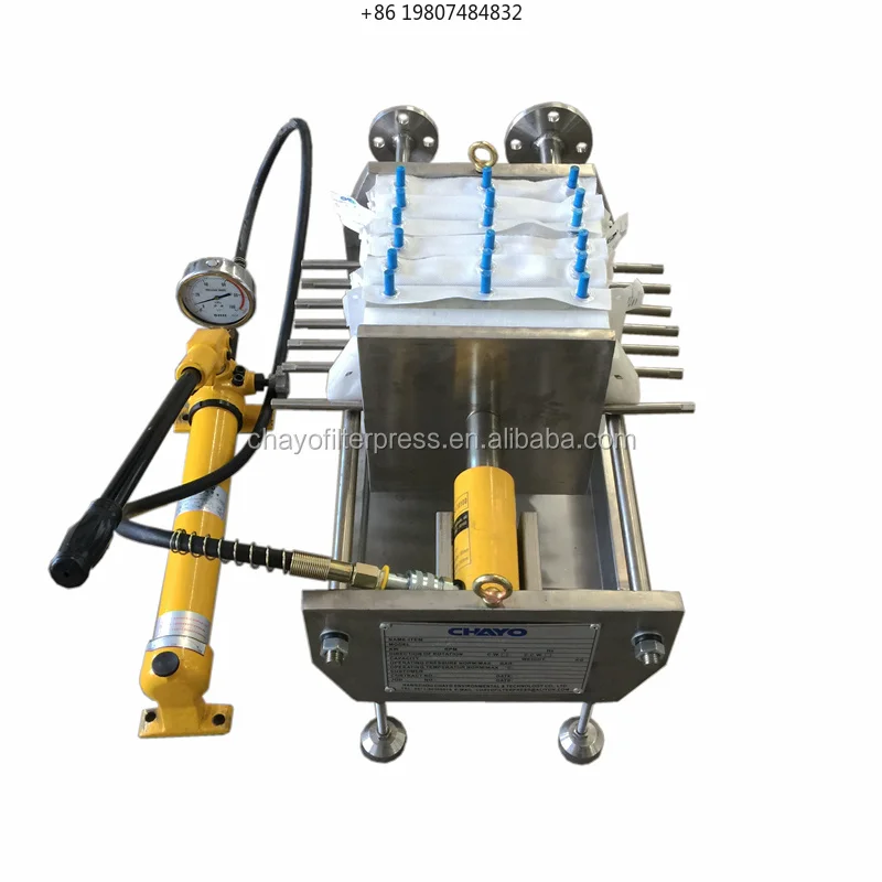 China High Quality Small Size Manual Plate and Frame Laboratory Filter Press, for Sewage Sludge Dewatering, AliExpress Best