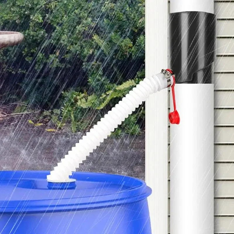 Rainwater Collection Kit UV Resistant Weatherproof Rain Barrel Diverter Kit Portable Rain Barrels To Collect Rainwater