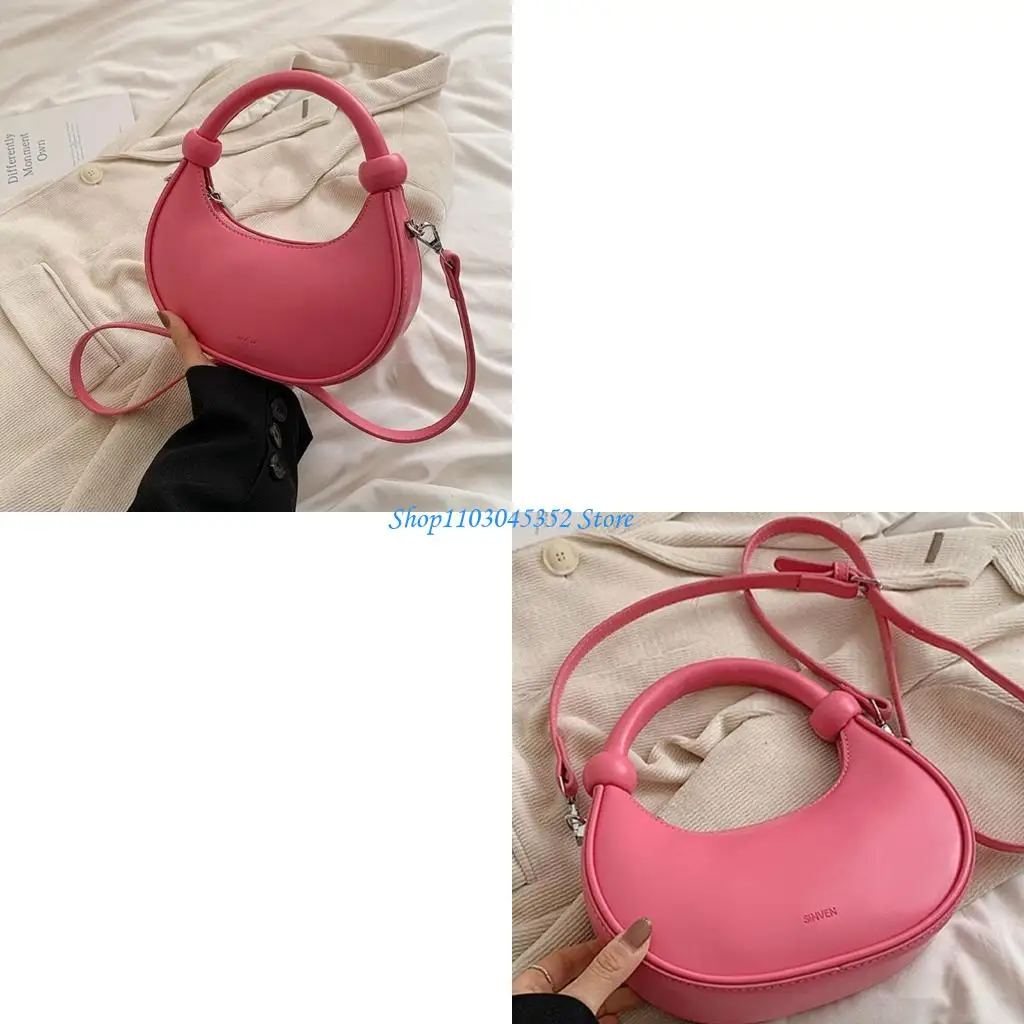 

Women Crossbody Bag PU Leather Handbag Half Moon Bag Shoulder Bag for Everyday