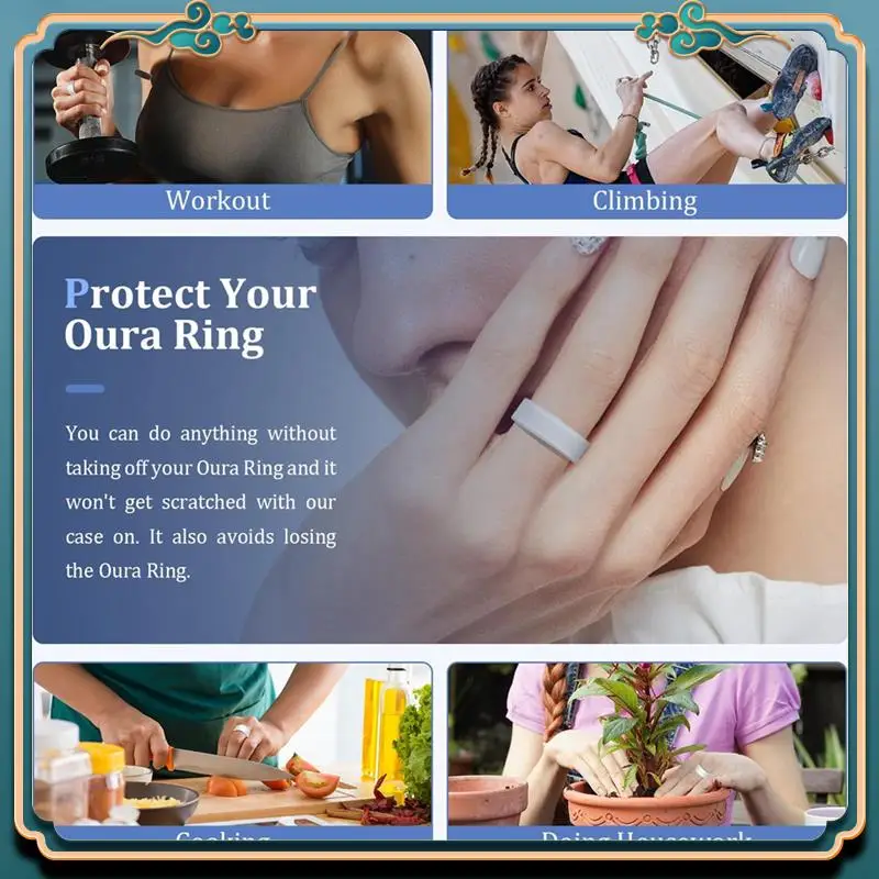 Latest Ring Cover For Oura Ring Protector, Silicone Elastic Case For Oura Ring Gen 3 Working Out Durable Easy Install Easy To Us