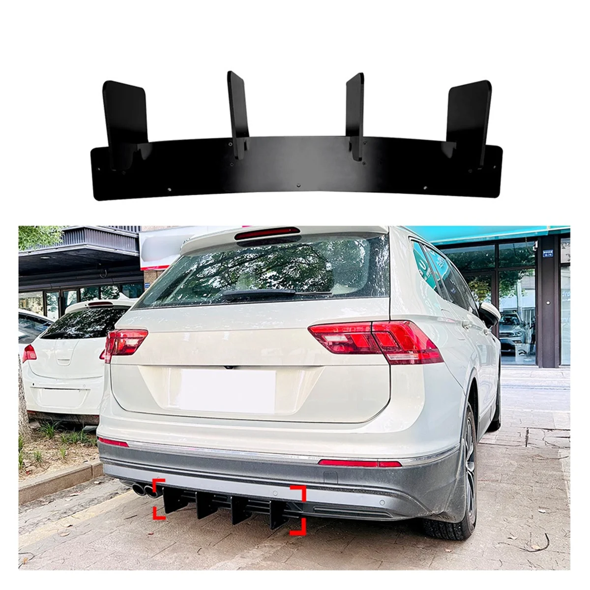 Car Rear Bumper Spoiler for MK2.5 2021-2023 Rear Bumper Lip Diffuser Exterior Accessories