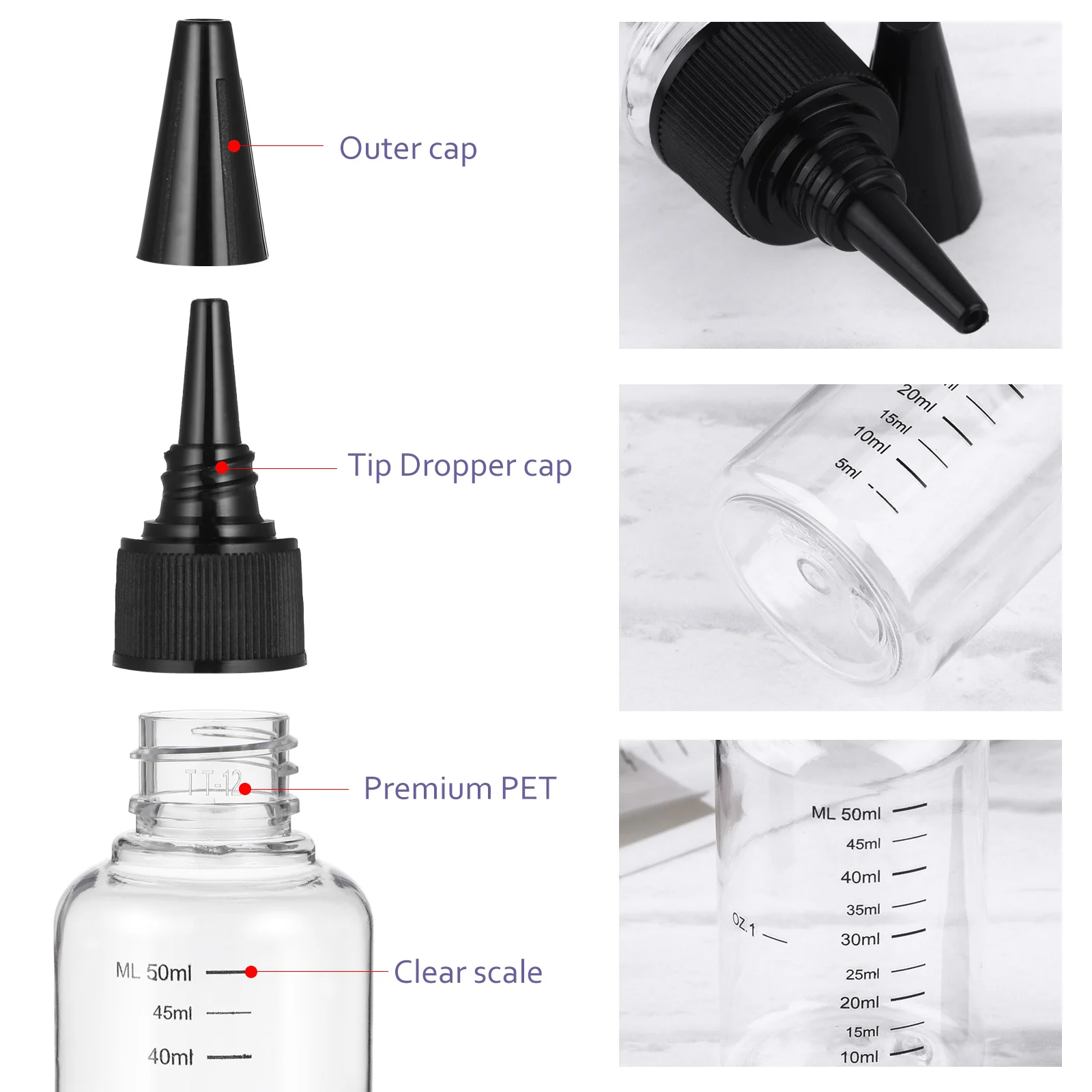

Transparent Squeeze Dropper Design Travel Dropper Bottle With Scale Lab Use Portable Leak Travel Bottle With Scale Proof