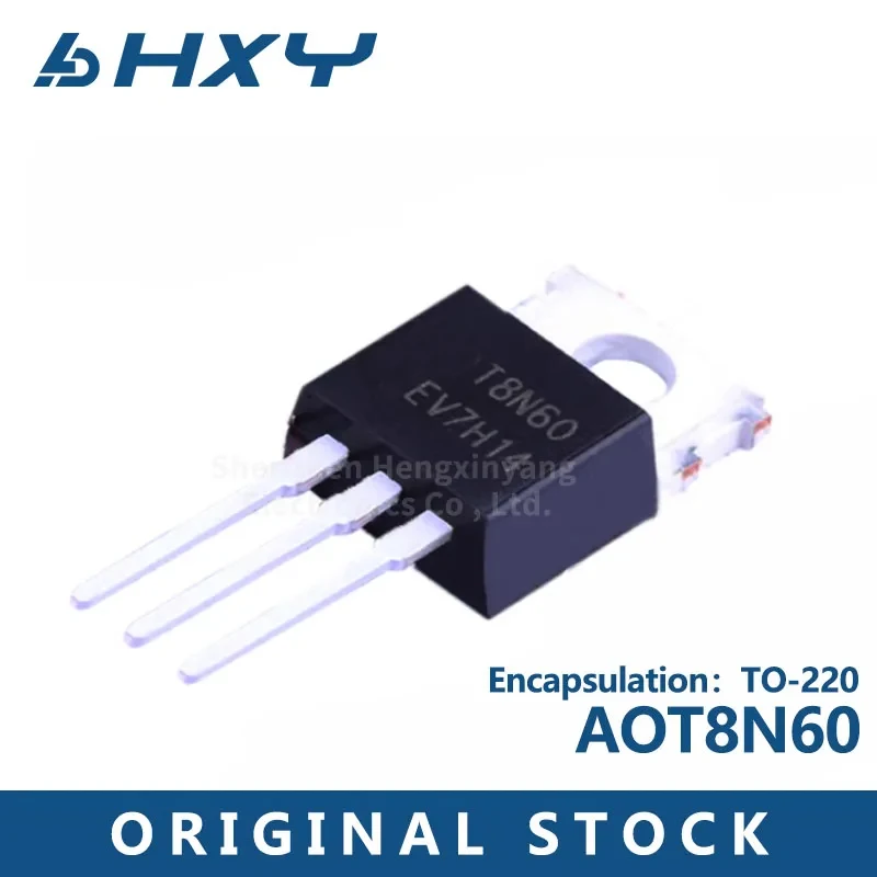 10pcs    AOT8N60 TO 220-3 Original factory Field effect MOS tube N600V8A