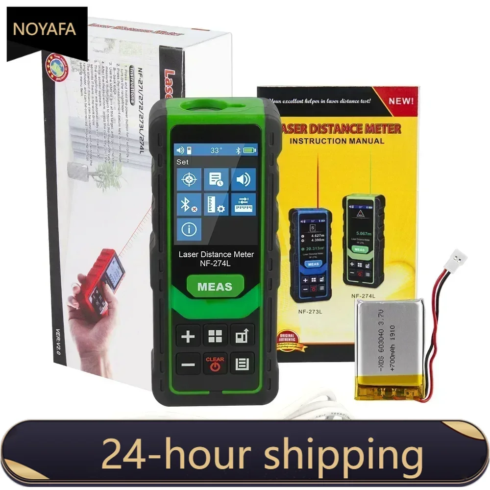 Noyafa NF-274L Green Laser Distance Meter 60M 100M Rangefinder Laser Tape Range Finder Measure Electronic Level Test Tool