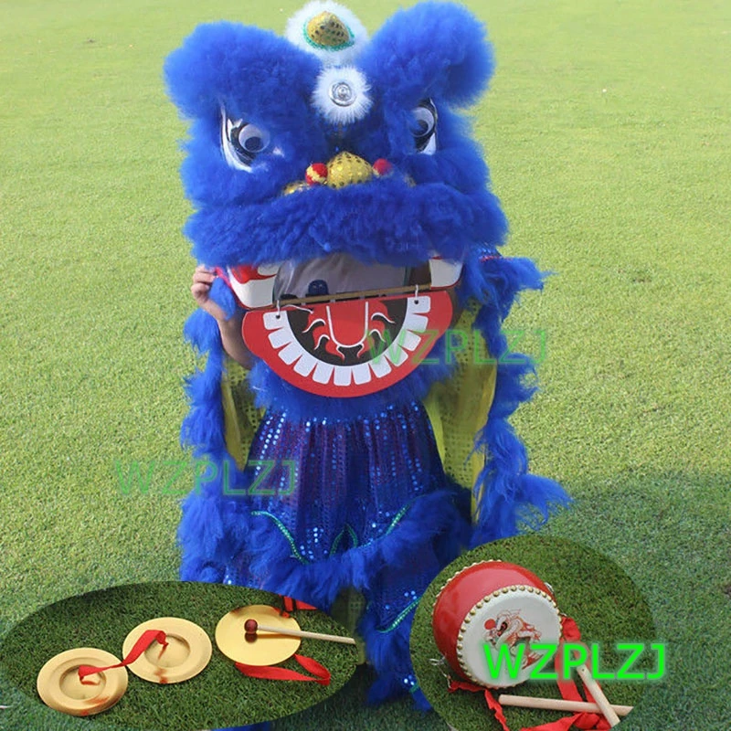 Blink Royal 12 inch Lion Dance Costume Drum Gong Cymbal pants 2-5 Age Kid Child WZPLZJ Gift Party Performance Park Game Outdoor