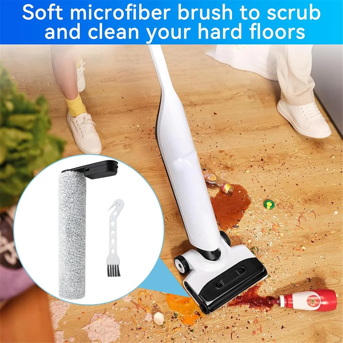 M17K Spazzola a rullo principale per Roborock Flexi/Flexi Pro/ A20 /A20 Pro Aspirapolvere asciutto e bagnato Spazzola principale Spazzatrice Parti di ricambio